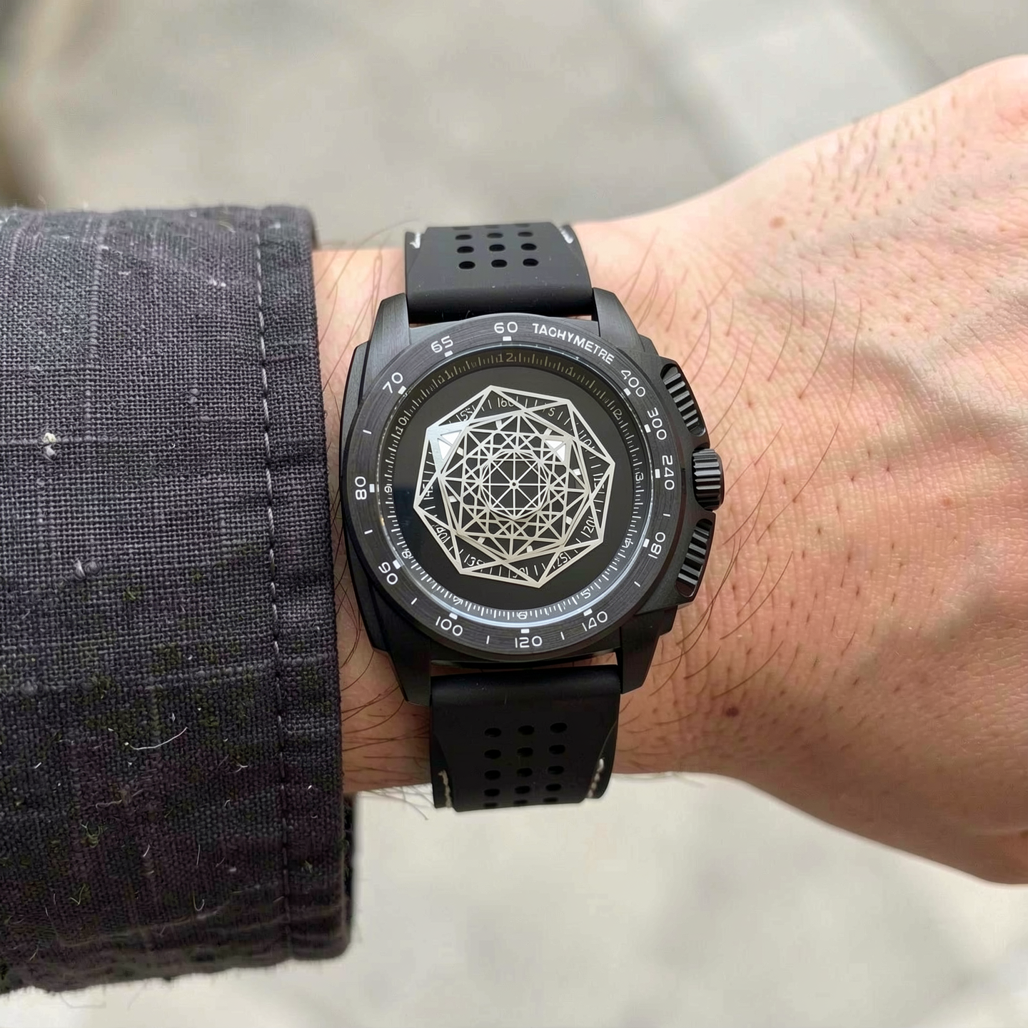 KINETIC Chronos geometric-display watch — alternate product detail