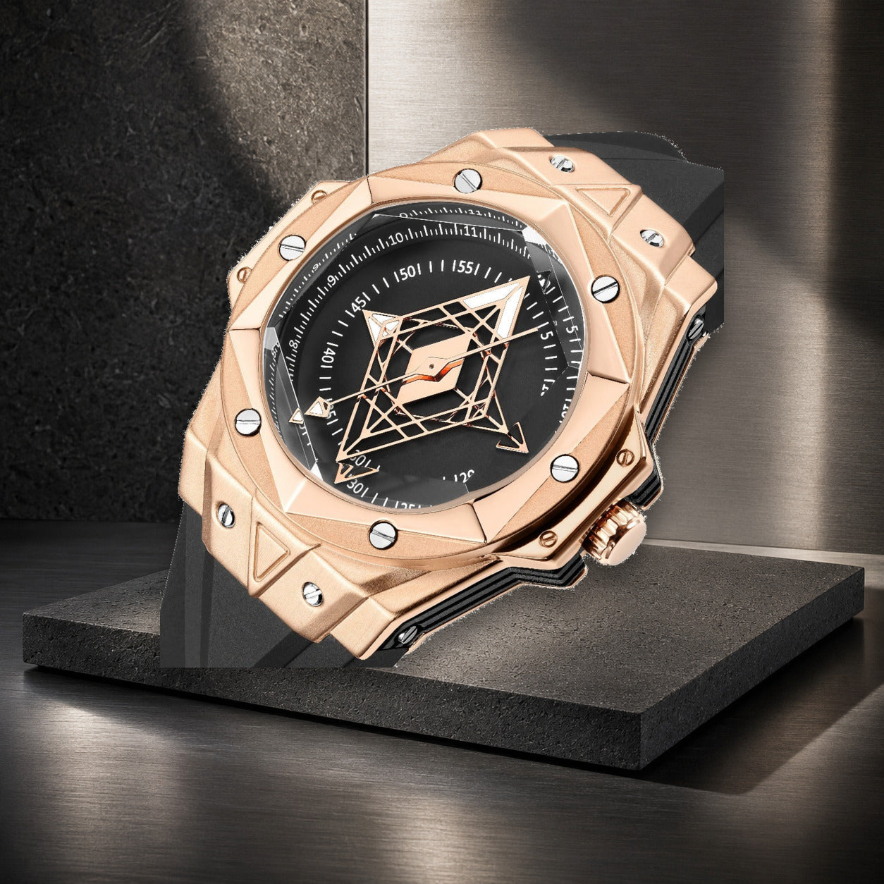 KINETIC Aegis watch in a product-faithful editorial setting