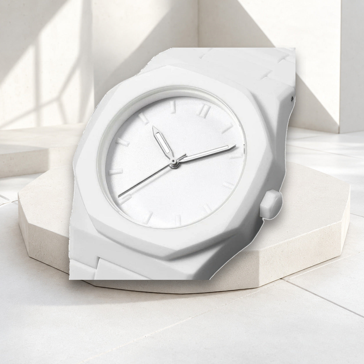 KINETIC Canvas watch in a product-faithful editorial setting