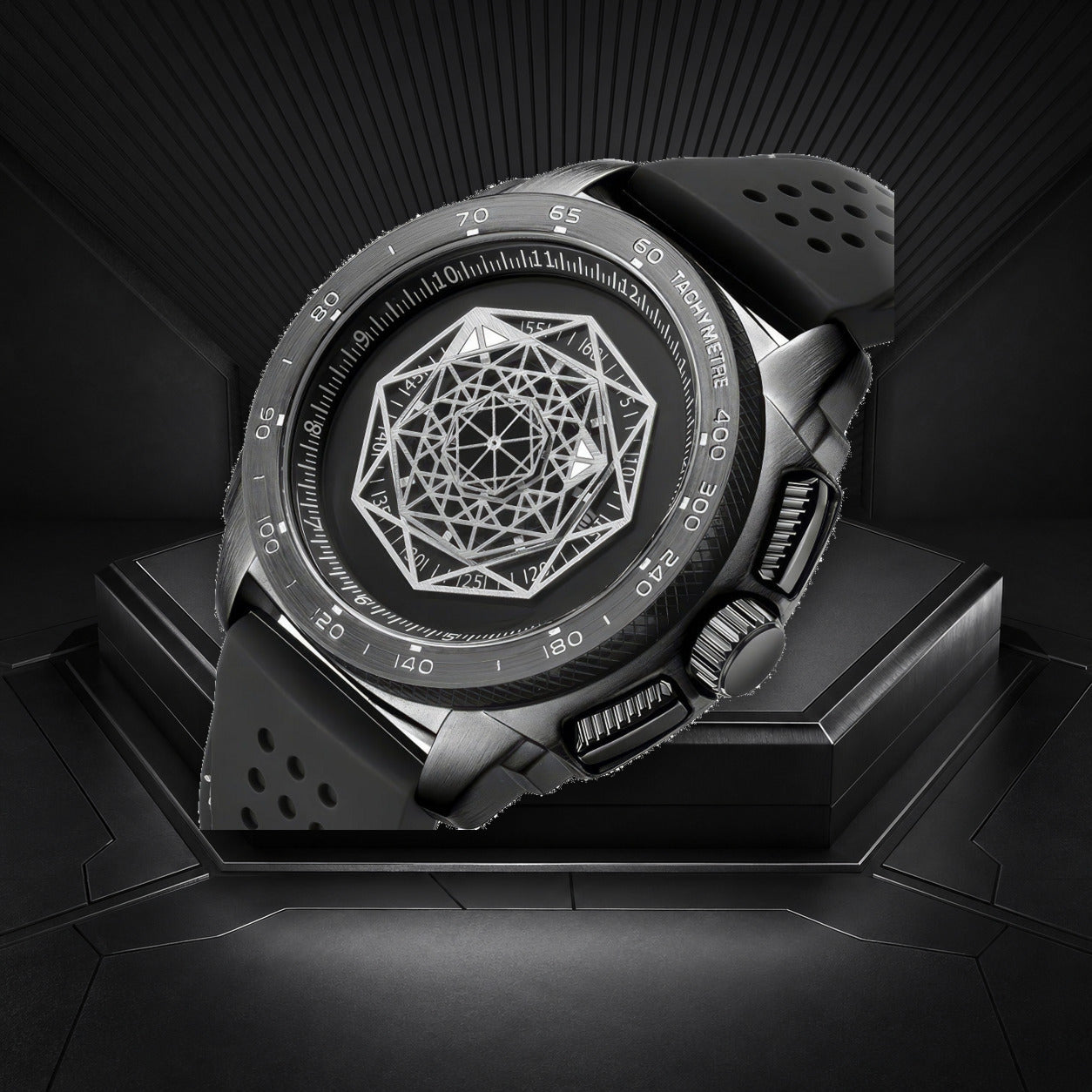 KINETIC Chronos watch in a product-faithful editorial setting