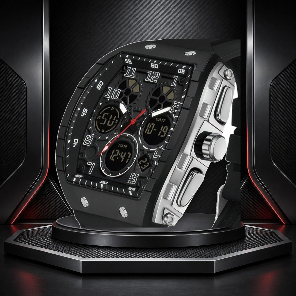 KINETIC Maverick watch in a product-faithful editorial setting