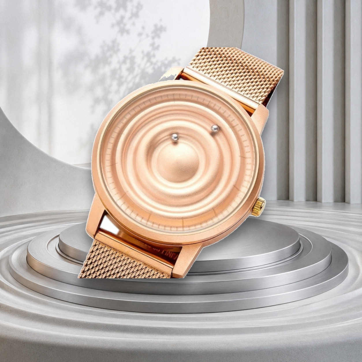 KINETIC Mirage watch in a product-faithful editorial setting