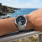 KINETIC Oceana stainless-steel watch worn in coastal daylight