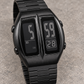 Close view of the KINETIC Retro Black case, split display and side buttons